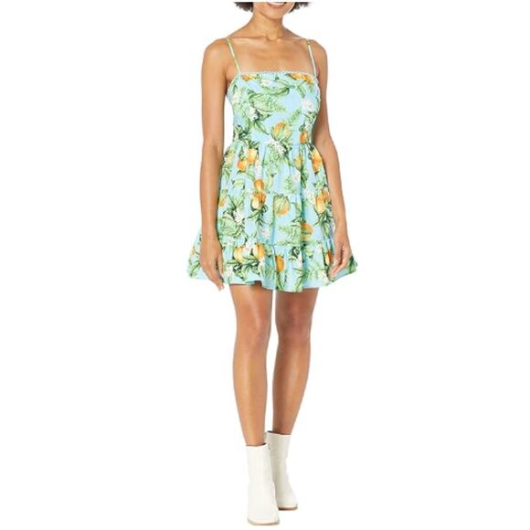 STEVE MADDEN Women's Sky Blue Floral Summer Orchard Dress Size 2 - Picture 7 of 7